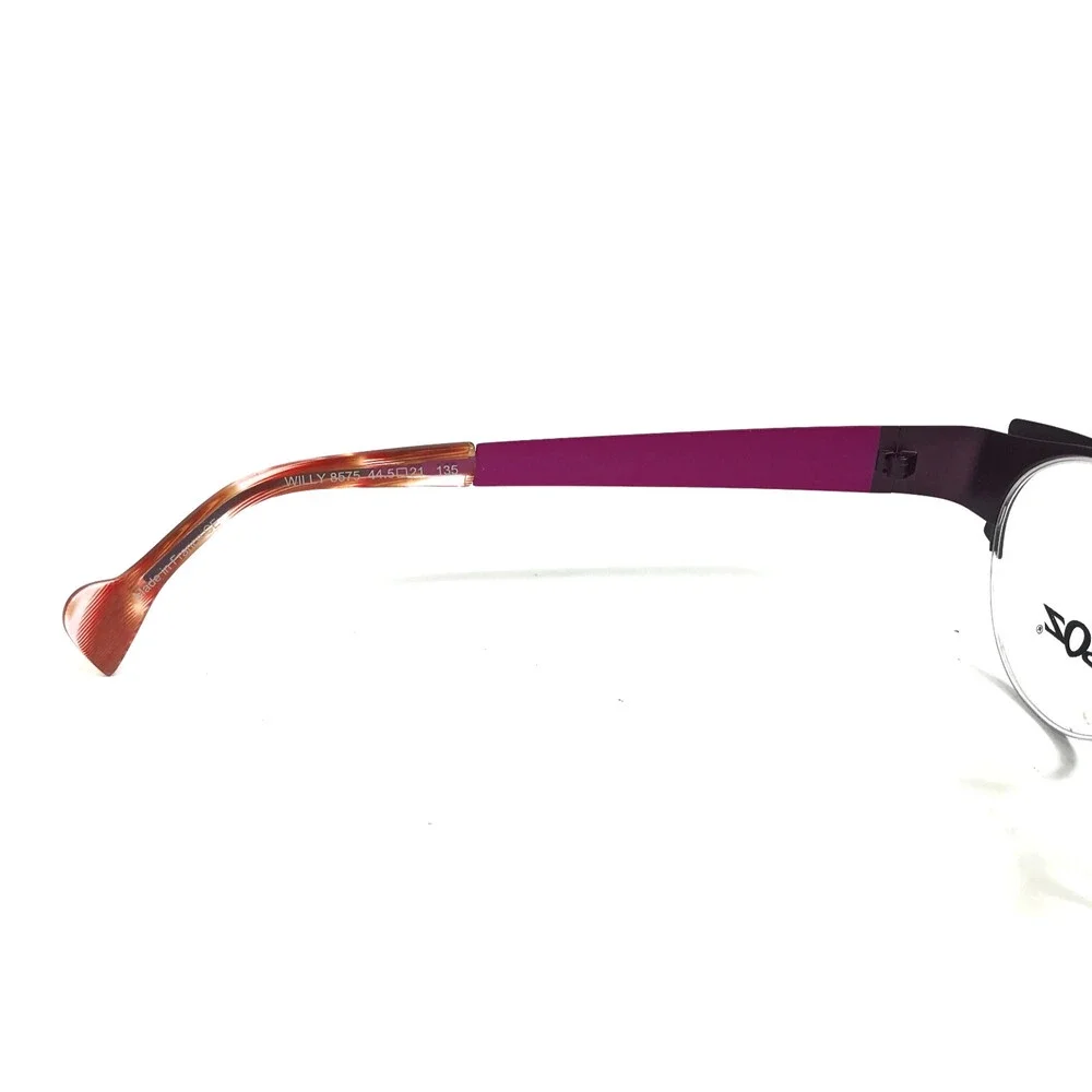 BOZ Eyeglasses Frames WILLY 8575 Pink Purple Spotted Cat Eye 44.5-21-135